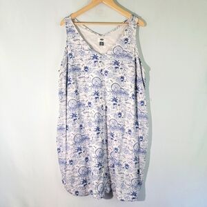 Old Navy Blue and White Printed Dress